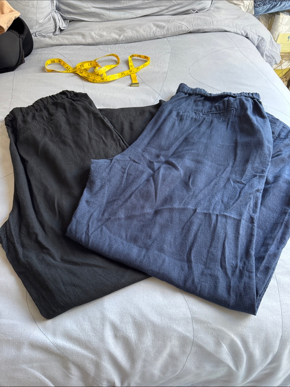 Caslon Wide Leg Pull-On Pants in Black and Navy